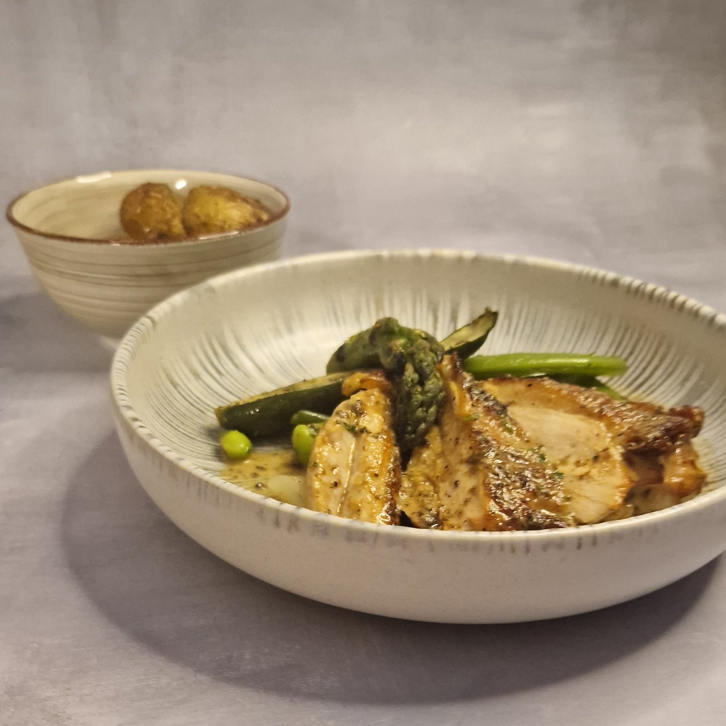 Parelhoen filet - herfstgroentjes -krieltjes