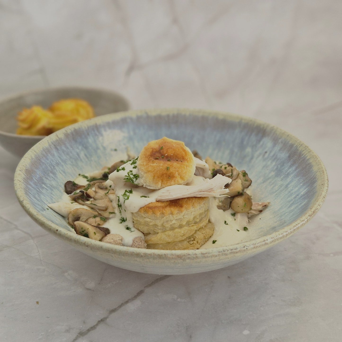 Vol au vent - duchesse aardappel.