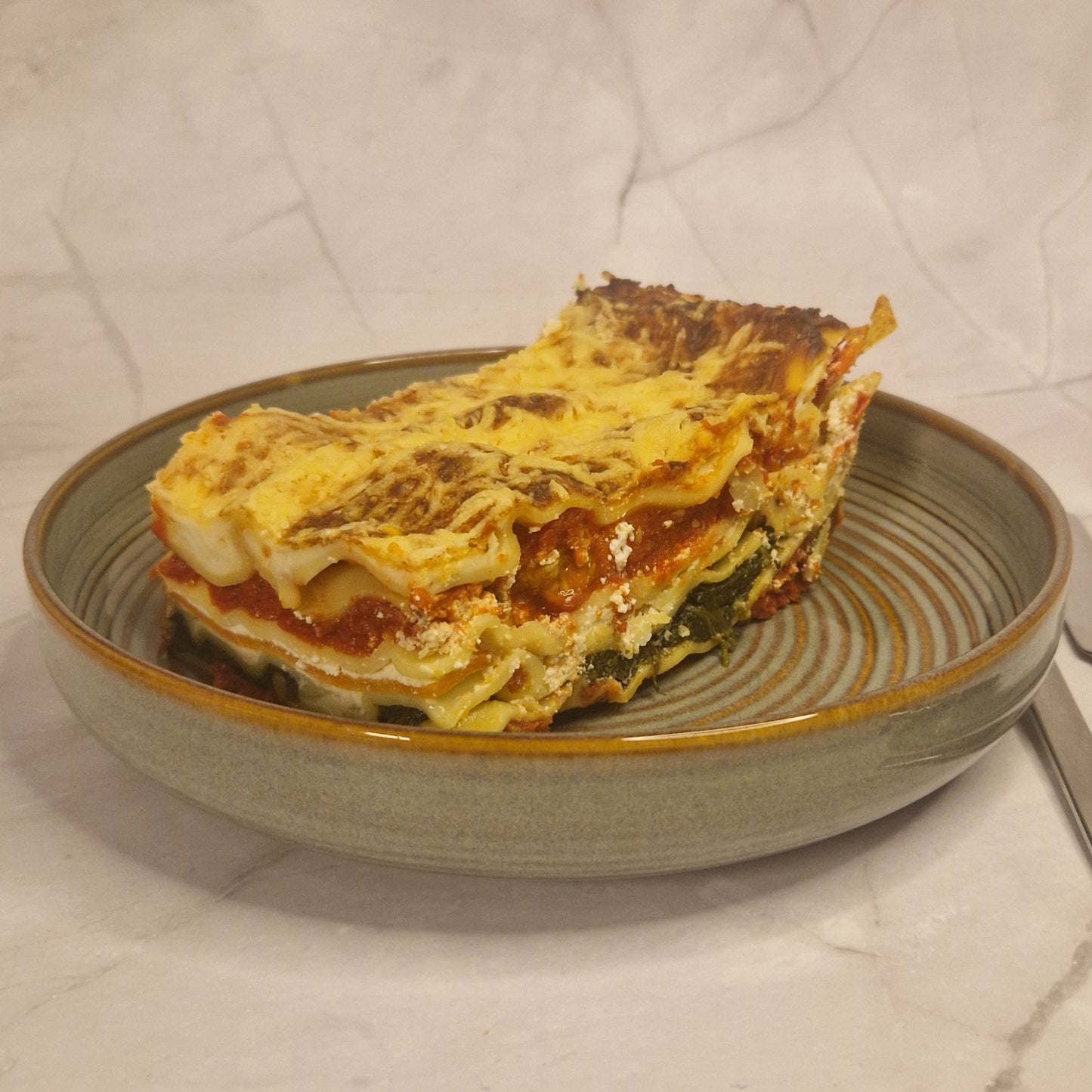 Vegetarische lasagne met pompoen, spinazie & ricotta